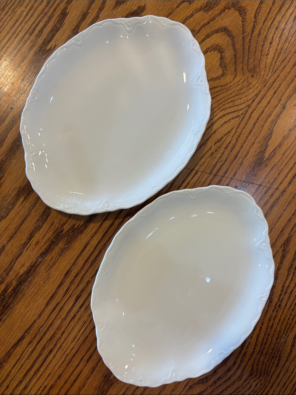 Vintage Scio Pottery Ransom Oval Small Serving Platers Set of 2